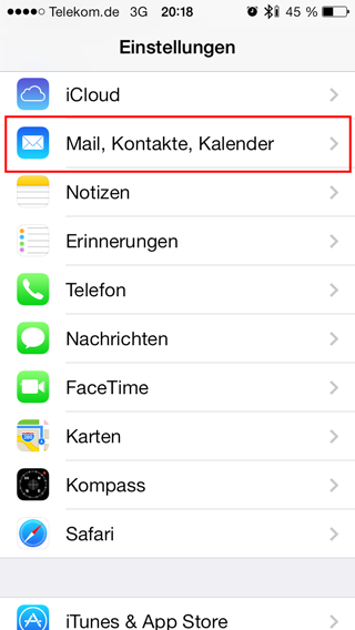 Apple iPhone E-Mail encoding - Mail, Contact, Calender