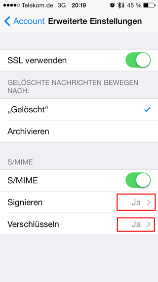 Apple iPhone E-Mail encoding - S/MIME