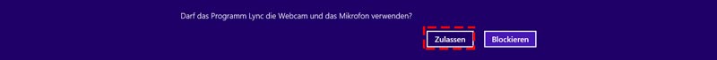 Lync App - Webcam und Mikrofon verwenden?
