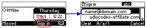 Audiocodes 420HD IP-Phone Sign-in Step:1