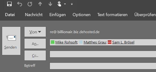 Präsenzstatus in Outlook