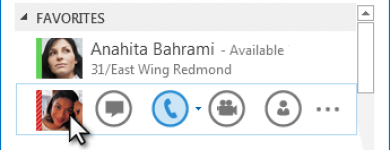 Lync Schnellmenüleiste