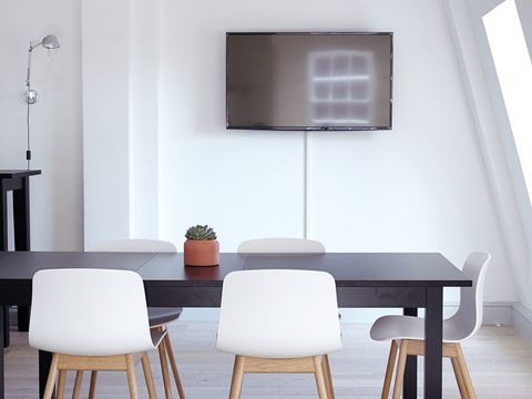 Conference room with television