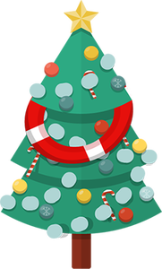 Weihnachtsbaum mit Rettungsring