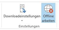 Outlook 2013 Offlinemodus aktiv