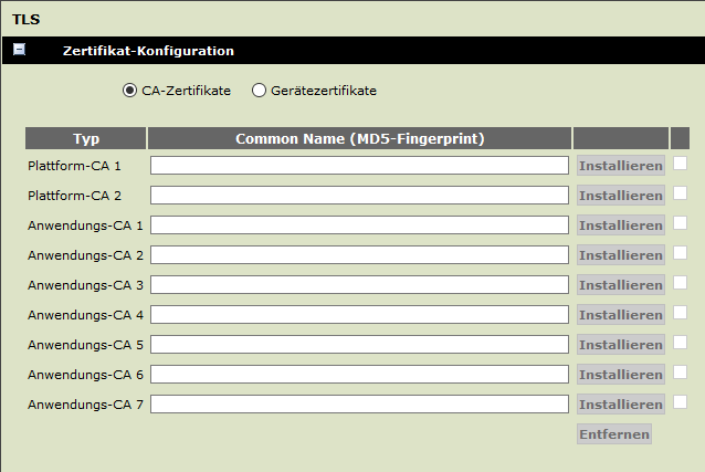 TLS Root-Zertifikate